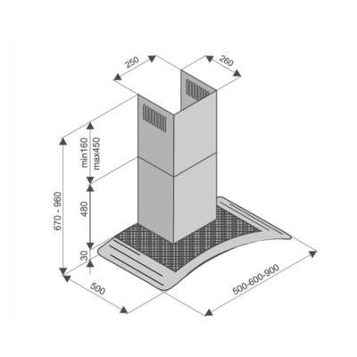 Вытяжка Konigin Vela Inox 50 Вытяжка Konigin Vela Inox 50