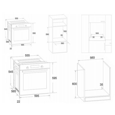 Духовой шкаф электрический SIMFER B6ES58016 Духовой шкаф электрический SIMFER B6ES58016