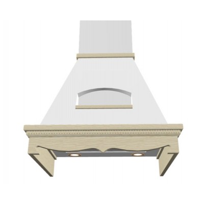 Вытяжка Эликор Бельведер 90 бежевый/бук крем+патина зол. 90П-650-П3Д Вытяжка Эликор Бельведер 90 бежевый/бук крем+патина зол. 90П-650-П3Д