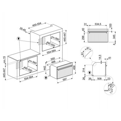 Микроволновая печь встраиваемая SMEG SF4301MX Микроволновая печь встраиваемая SMEG SF4301MX