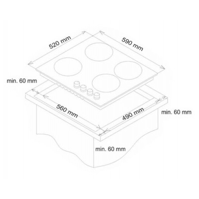 Варочная поверхность газовая SIMFER H60Q40L420 Варочная поверхность газовая SIMFER H60Q40L420