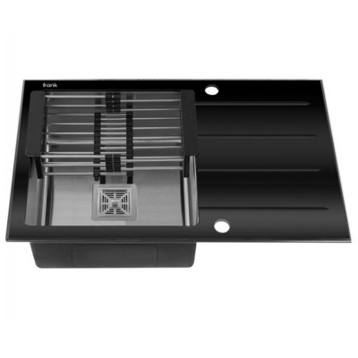Кухонная мойка FRANK PROFI 780x50 см ЧЁРНОЕ СТЕКЛО + нерж. Кухонная мойка FRANK PROFI 780x50 см ЧЁРНОЕ СТЕКЛО + нерж.