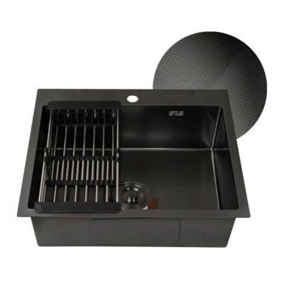 Мойка FABIA PROFI 600x500 ГРАФИТ ДЕКОР +корзина Мойка FABIA PROFI 600x500 ГРАФИТ ДЕКОР +корзина