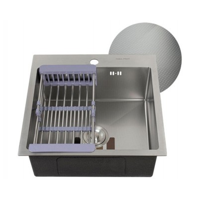 Мойка FABIA PROFI 500x500 ДЕКОР +корзина Мойка FABIA PROFI 500x500 ДЕКОР +корзина