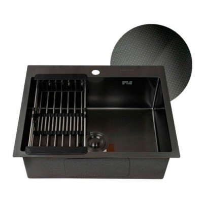 Мойка FABIA PROFI 500x500 ГРАФИТ ДЕКОР +корзина Мойка FABIA PROFI 500x500 ГРАФИТ ДЕКОР +корзина