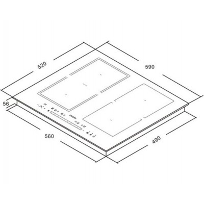 Варочная панель индукционная AKPO PIA 6094120FZ-1 BL Варочная панель индукционная AKPO PIA 6094120FZ-1 BL