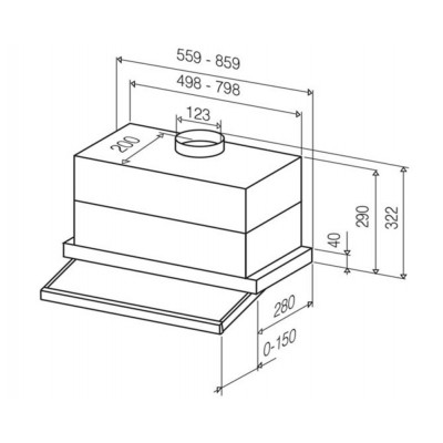 ВСТРАИВАЕМАЯ ВЫТЯЖКА BEST WITCH 600 мм Серый 500м3/ч ВСТРАИВАЕМАЯ ВЫТЯЖКА BEST WITCH 600 мм Серый 500м3/ч