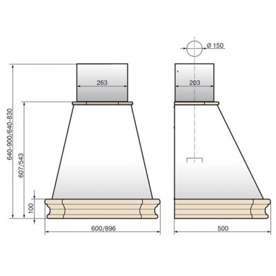 Вытяжка Эликор Пергола 60 бежевый/бук св.кор. 60П-650-П3Л Вытяжка Эликор Пергола 60 бежевый/бук св.кор. 60П-650-П3Л