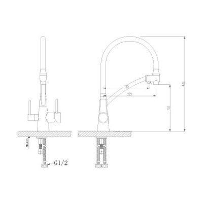 Смеситель Lemark LM3071C-Gray с подкл. фильтра, Хром. Смеситель Lemark LM3071C-Gray с подкл. фильтра, Хром.