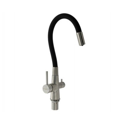 Смеситель MAGNUS 91117 С-образный излив, с подкл. фильтра, чёрный Смеситель MAGNUS 91117 С-образный излив, с подкл. фильтра, чёрный