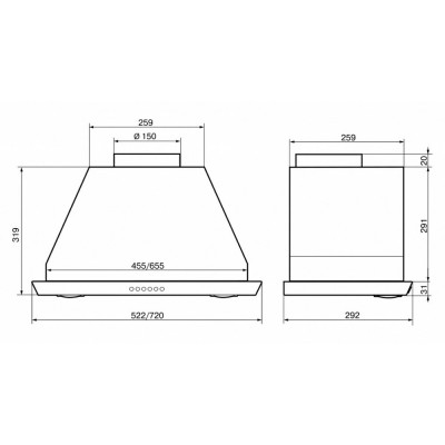 Встраиваемая вытяжка Эликор Врезной блок S4 нерж Встраиваемая вытяжка Эликор Врезной блок S4 нерж