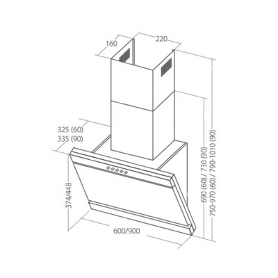 Вытяжка AKPO WK-10 Kastos 90 см белый Вытяжка AKPO WK-10 Kastos 90 см белый