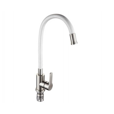 Смеситель MAGNUS 9216 гибкий излив белый, из нерж. стали 304 Смеситель MAGNUS 9216 гибкий излив белый, из нерж. стали 304