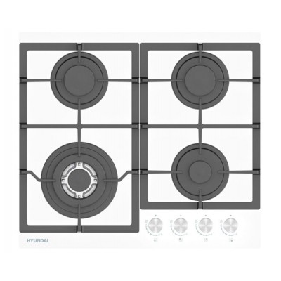 Варочная поверхность газ. Hyundai HHG 6436 WG белый Варочная поверхность газ. Hyundai HHG 6436 WG белый