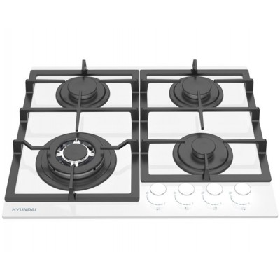 Варочная поверхность газ. Hyundai HHG 6436 WG белый Варочная поверхность газ. Hyundai HHG 6436 WG белый