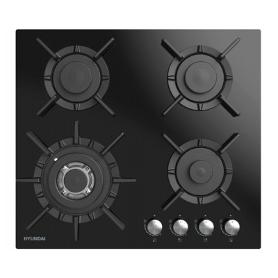 Варочная поверхность газ. Hyundai HHG 6437 BG черный Варочная поверхность газ. Hyundai HHG 6437 BG черный