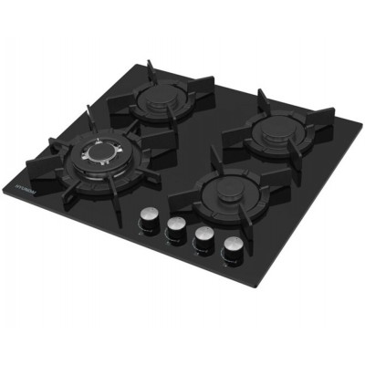 Варочная поверхность газ. Hyundai HHG 6437 BG черный Варочная поверхность газ. Hyundai HHG 6437 BG черный