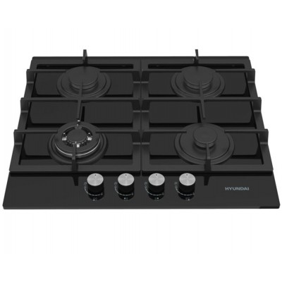 Варочная поверхность газ. Hyundai HHG 6435 BG черный Варочная поверхность газ. Hyundai HHG 6435 BG черный