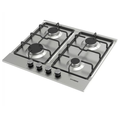 Варочная поверхность газ. Hyundai HHG 6430 IX нержавеющая сталь Варочная поверхность газ. Hyundai HHG 6430 IX нержавеющая сталь
