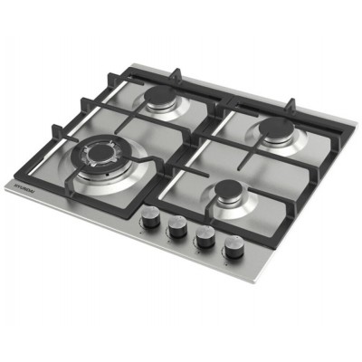 Варочная поверхность газ. Hyundai HHG 6436 IX нержавеющая сталь Варочная поверхность газ. Hyundai HHG 6436 IX нержавеющая сталь