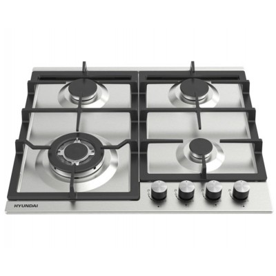 Варочная поверхность газ. Hyundai HHG 6436 IX нержавеющая сталь Варочная поверхность газ. Hyundai HHG 6436 IX нержавеющая сталь