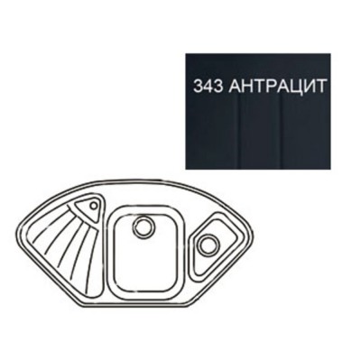 Мойка EcoStone ES-29-343 антрацит 1030x555мм Мойка EcoStone ES-29-343 антрацит 1030x555мм