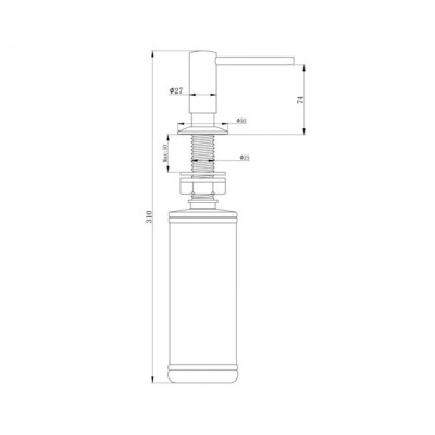 Дозатор PAULMARK BREVIT D005-NI никель Дозатор PAULMARK BREVIT D005-NI никель