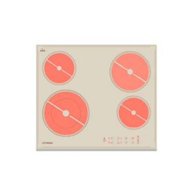 Варочная поверхность электрическая Hyundai HHE 6450 BE бежевый Варочная поверхность электрическая Hyundai HHE 6450 BE бежевый
