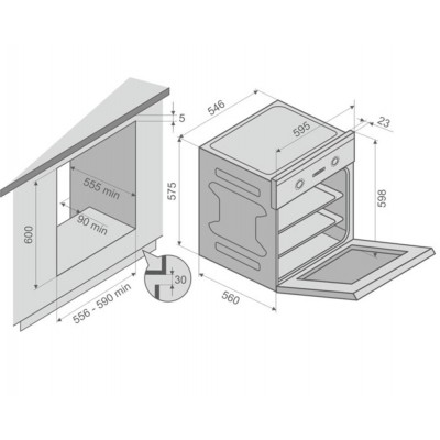 Шкаф духовой электрический Konigin Flax 60 IV M6 Шкаф духовой электрический Konigin Flax 60 IV M6