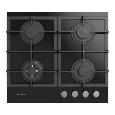 Варочная поверхность газ. Hyundai HHG 6434 BG черный Варочная поверхность газ. Hyundai HHG 6434 BG черный