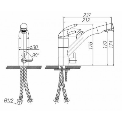 Смеситель PAULMARK Holstein Ho213013-307 терракот (с подкл. фильтра) Смеситель PAULMARK Holstein Ho213013-307 терракот (с подкл. фильтра)