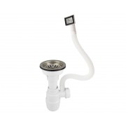 Сифон для мойки большая горловина с переливом Санакс