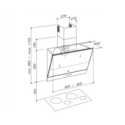 Вытяжка Sirius SLTR 75 60 см НЕРЖ-БЕЛОЕ СТЕКЛО Вытяжка Sirius SLTR 75 60 см НЕРЖ-БЕЛОЕ СТЕКЛО