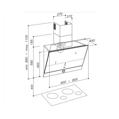 Вытяжка Sirius SLTR 75 90 см НЕРЖ-ЧЁРНОЕ СТЕКЛО Вытяжка Sirius SLTR 75 90 см НЕРЖ-ЧЁРНОЕ СТЕКЛО