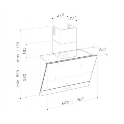 Вытяжка Sirius SLTC 75 90 см НЕРЖ-ЧЁРНОЕ СТЕКЛО Вытяжка Sirius SLTC 75 90 см НЕРЖ-ЧЁРНОЕ СТЕКЛО