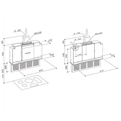 Вытяжка Sirius UPRIGHT BUILT-IN 87 см НЕРЖ. Вытяжка Sirius UPRIGHT BUILT-IN 87 см НЕРЖ.