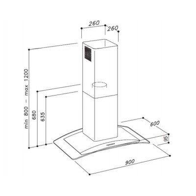 Вытяжка Sirius SIL17-P 90 см НЕРЖ. Вытяжка Sirius SIL17-P 90 см НЕРЖ.