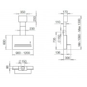 Вытяжка Galvamet Aura 90/F НЕРЖ.