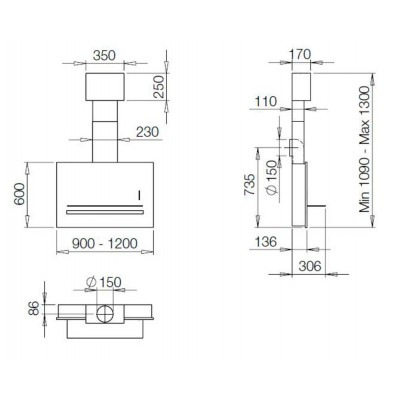 Вытяжка Galvamet Aura 90/F НЕРЖ. Вытяжка Galvamet Aura 90/F НЕРЖ.