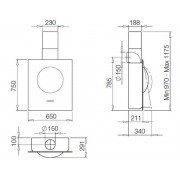 Вытяжка Galvamet Sphera 65/F белое стекло