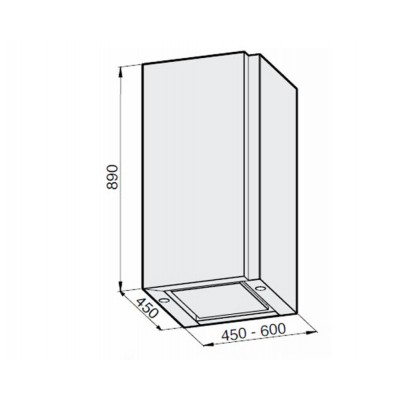 Вытяжка Galvamet Frame 45/A белое стекло/нерж. Вытяжка Galvamet Frame 45/A белое стекло/нерж.