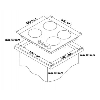 Варочная поверхность эл. SIMFER H60E04B016 Варочная поверхность эл. SIMFER H60E04B016