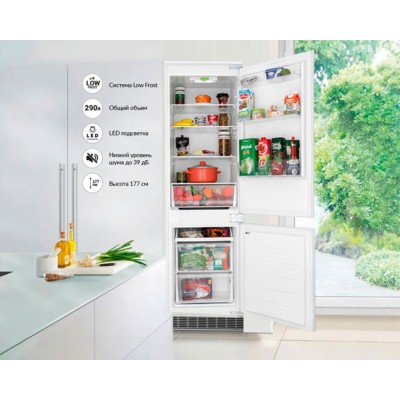 Встраиваемый холодильник HIBERG RFCB-300 LFW Встраиваемый холодильник HIBERG RFCB-300 LFW