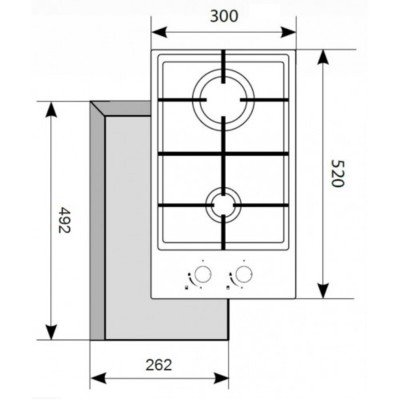 Газовая панель Akpo PGA 302 FGC BL Газовая панель Akpo PGA 302 FGC BL