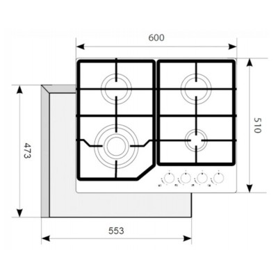 Варочная поверхность газовая AKPO PGA604 IGC-T WH Варочная поверхность газовая AKPO PGA604 IGC-T WH