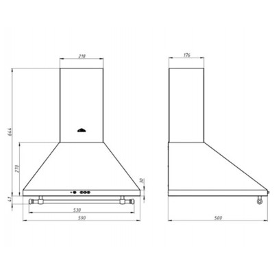 Вытяжка Эликор MR6634GR топленое молоко/рейлинг бронза Вытяжка Эликор MR6634GR топленое молоко/рейлинг бронза