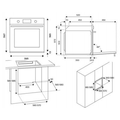Духовой шкаф BERTAZZONI F6011MODVLZ Духовой шкаф BERTAZZONI F6011MODVLZ