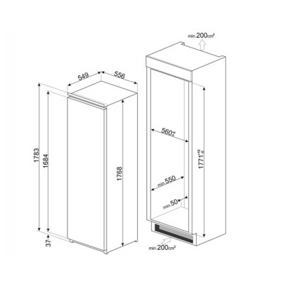 Холодильник встр. S8L174D3E Холодильник встр. S8L174D3E