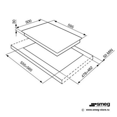 Газовая панель SMEG SR964NGH Газовая панель SMEG SR964NGH