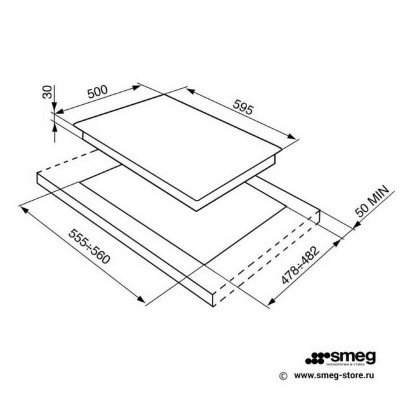 Газовая панель SMEG SR964XGH Газовая панель SMEG SR964XGH